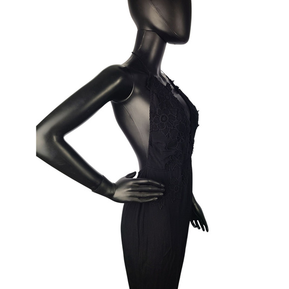 For Love & Lemons Laney Lou Jumpsuit in Black Size Small - Picture 6 of 10